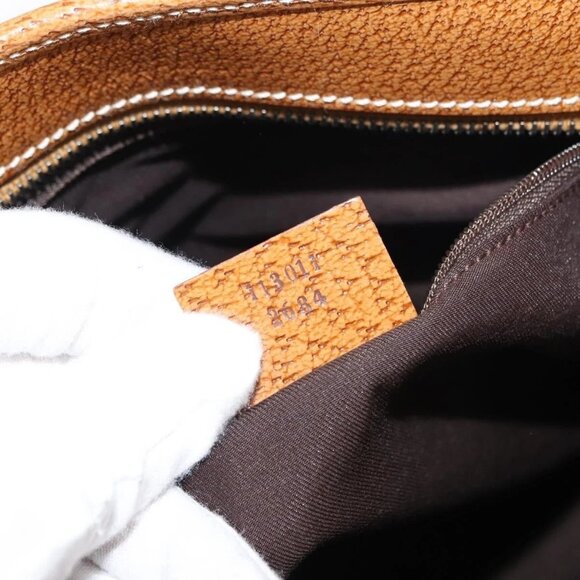 GUCCI GG Canvas Tote Bag Beige Silver 113011 Auth 148839V - Picture 13 of 16